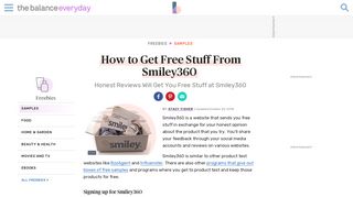 How to Get Free Stuff From Smiley360 - The Balance Everyday