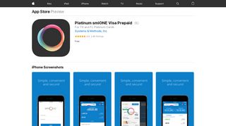 Platinum smiONE Visa Prepaid on the App Store - iTunes - Apple