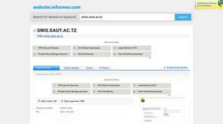 smis.saut.ac.tz at Website Informer. Visit Smis Saut.