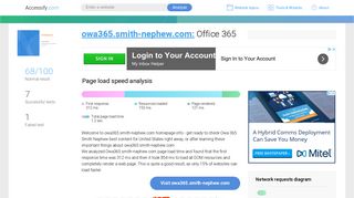 Access owa365.smith-nephew.com. Office 365