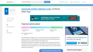 Access owamail.smith-nephew.com. Outlook Web App