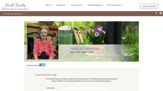Nelda Freeman Login - Derby, Kansas | Smith Family Mortuaries