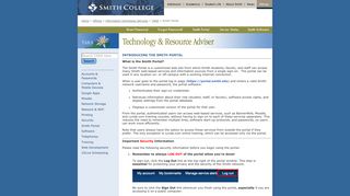 Introducing the Smith Portal | TARA - Smith College