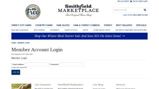 Member Login | Smithfield Marketplace