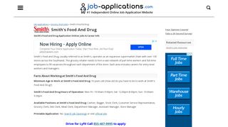 Smith's Food & Drug Application, Jobs & Careers Online