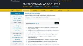 Levels of Membership - Smithsonian Associates