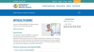 MyHealthSMMC - San Mateo County Health
