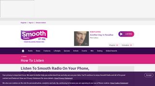 Listen To Smooth Radio On Your Phone, iPad, Or Android - Smooth