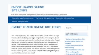 smooth radio dating site login