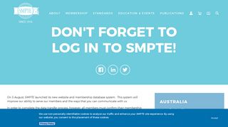 Don't forget to log in to SMPTE! | Society of Motion Picture & Television ...