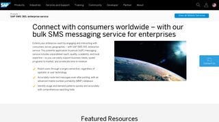 SAP SMS 365, enterprise service | Mobile Services