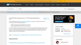 SAP SMS 365, enterprise service - HTTP Interface Specification - SAP ...