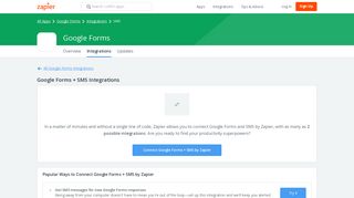 Google Forms + SMS Integrations | Zapier