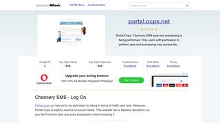 Portal.ocps.net website. Chancery SMS - Log On.