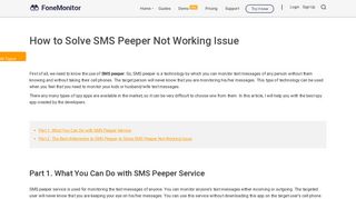 How to Solve SMS Peeper Not Working Issue - FoneMonitor
