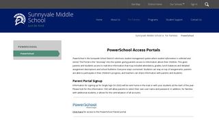 PowerSchool / PowerSchool - Sunnyvale School District