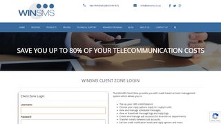 WinSMS Client Zone Login - WinSMS Bulk SMS Gateway