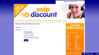 Login - VoipDiscount | Free Calls and SMS