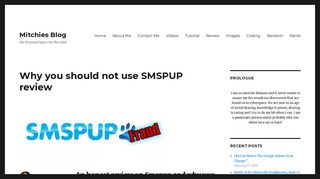 Why you should not use SMSPUP review | Mitchies Blog