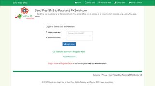 Login Now to Send Free SMS to Pakistan and Receive SMS | www ...