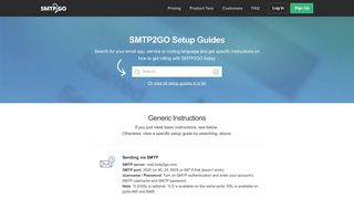 Setup - SMTP2GO