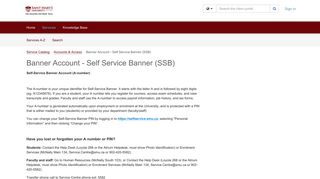 Service - Banner Account - Self Servi... - Saint Mary's University