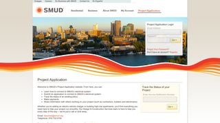 Project Application Login - SMUD