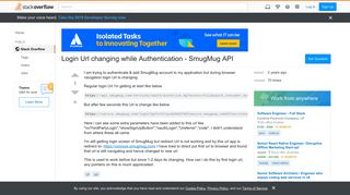 Login Url changing while Authentication - SmugMug API - Stack Overflow