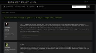 Can't access smugmug.com or login page via chrome — Digital Grin ...