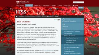 Email & Calendar - Saint Mary's University