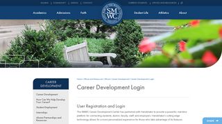 Career Development Login - Saint Mary-of-the-Woods College