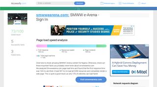 Access smwwearena.com. SMWW e-Arena - Sign In