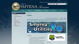 Utilities | Smyrna, TN - Town of Smyrna