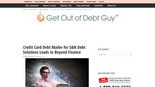 Credit Card Debt Mailer for S&N Debt Solutions Leads to Beyond ...