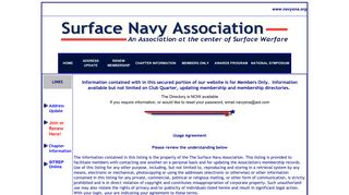 Login - Surface Navy Association