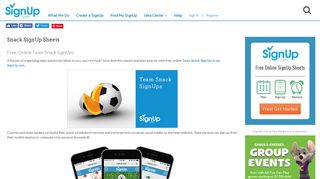Online Snack Sign Up Sheets for Sports Teams | SignUp.com