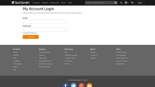 TechSmith Online Store - Login - Products
