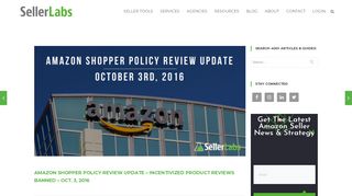 Amazon Shopper Policy Review Update - Incentivized Product ...