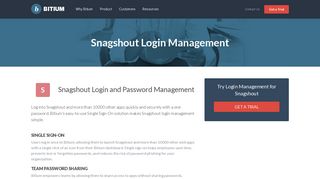 Snagshout Login Management - Team Password Manager - Bitium