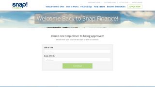 Quick Application for Returning Customers - Snap Finance