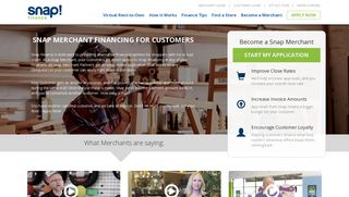 Snap Finance Merchants | Apply to become an Merchant Partner