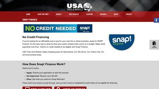 Snap! Finance | USA Tires And Wheels