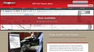 EPC 5 for Toyota: About | Snap-on Business Solutions