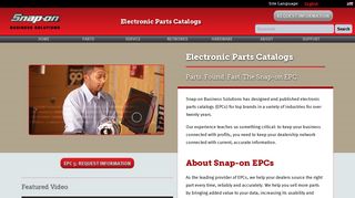 Electronic Parts Catalogs | Snap-on Business Solutions
