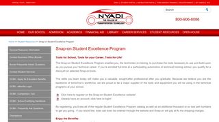 Snap-on Student Excellence Program | Jamaica NY | NYADI