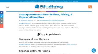 SnapAppointments User Reviews, Pricing, & Popular Alternatives