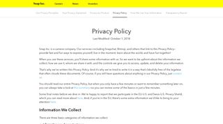 Privacy Center – Snap Inc.