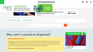 Why can't I connect to Snapchat? - Android Forums at ...