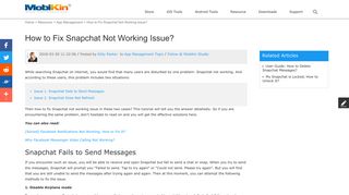 Tutorial to Fix Snapchat Not Working Issue - MobiKin