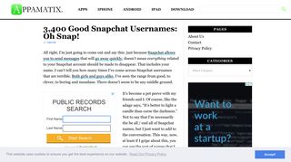 3,400 Good Snapchat Usernames: Oh Snap! | Appamatix